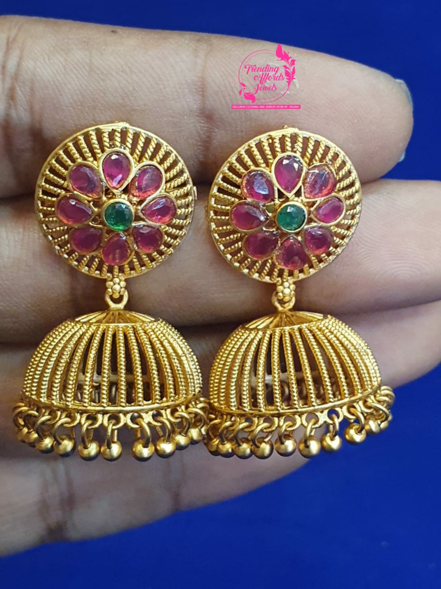 Buy DESTINY JEWELS Gold Plated Korean Style Geometrical Design Trending  Stud Earrings Cubic Zirconia Alloy Drops & Danglers () Online at Best  Prices in India - JioMart.